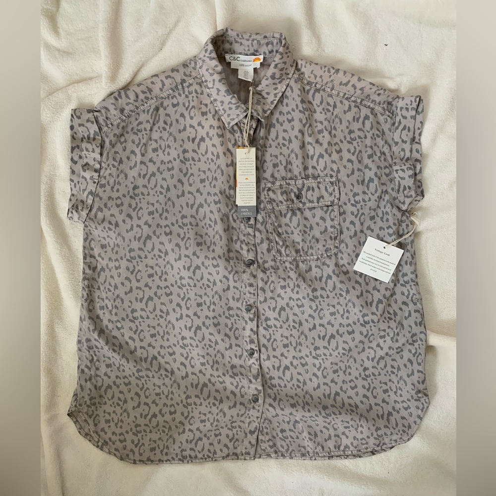 *NEW* C&C California Animal Print Button Down Shirt
